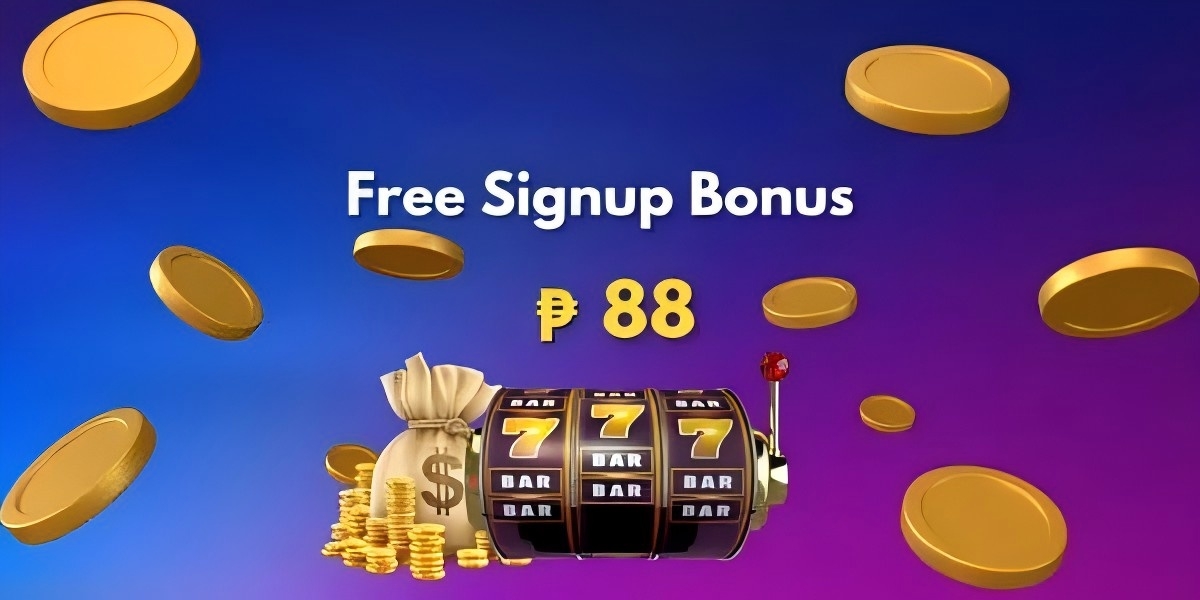 Casino game online welcome banner with golden coins and slot reels